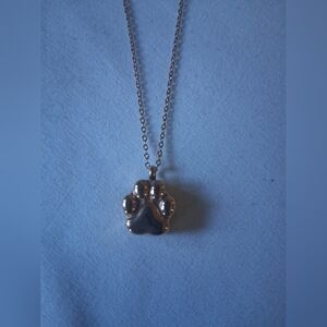 Paw Print Rose Gold  Cremation Necklace